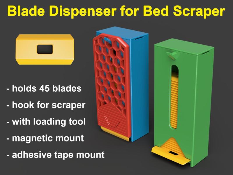 Blade Dispenser for Bed Scraper