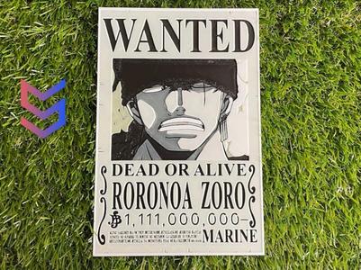 One Piece : Wanted Roronoa Zoro Hueforge