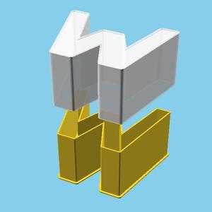 LATIN SMALL LETTER W, nestable box (v1)