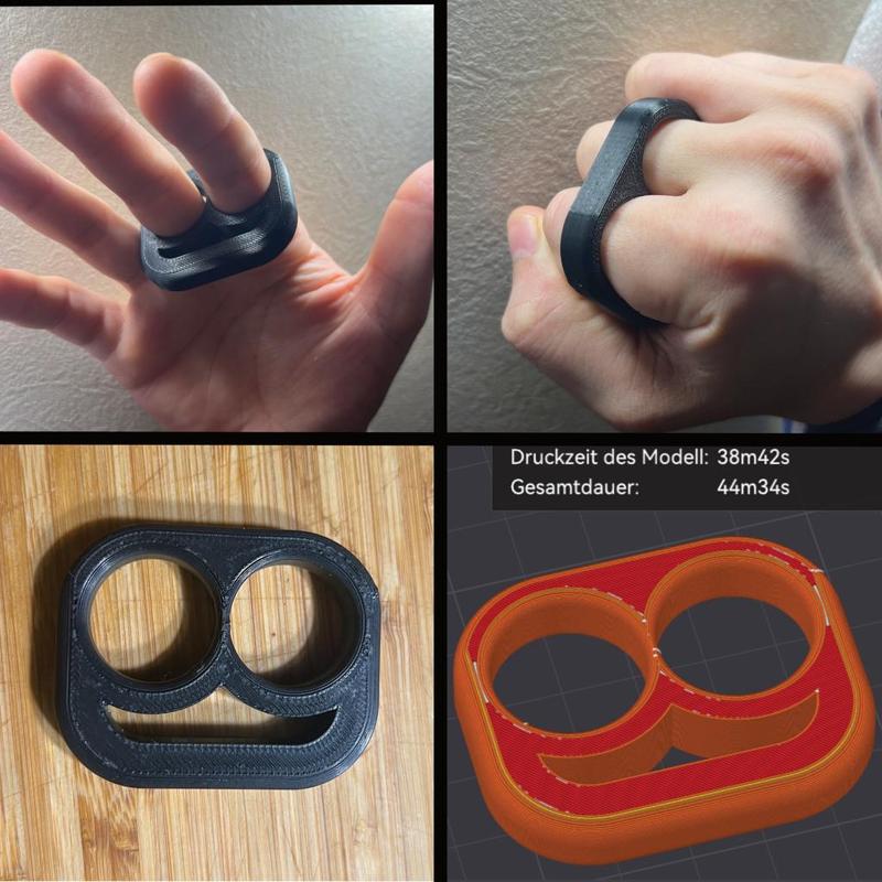Knuckle Duster 2 fingers  / Schlagring 2 Finger knuckles