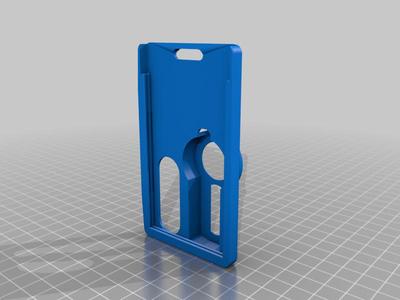 Two card RSA token holder with thumb slot and card springs