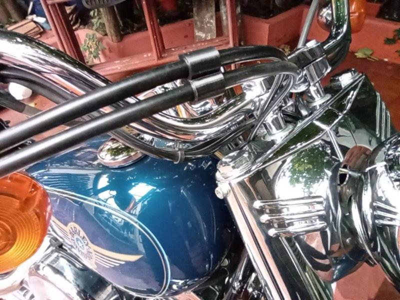 motorcicle throttle wires tie