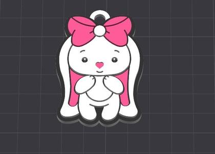 easter bunny keychain(free for commercial use)