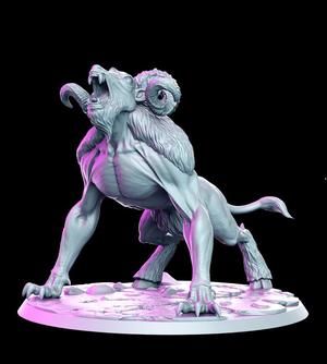Dire Ram - beast - 32mm - DnD -