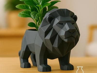 Lion Planter – Majestic Animal Flower Pot