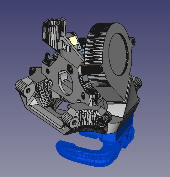 Kossel Delta effector direct extruder