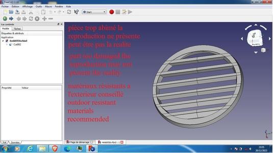 grille d'aération 503401 aeration grid