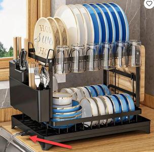 Dish drying rack water expose extender