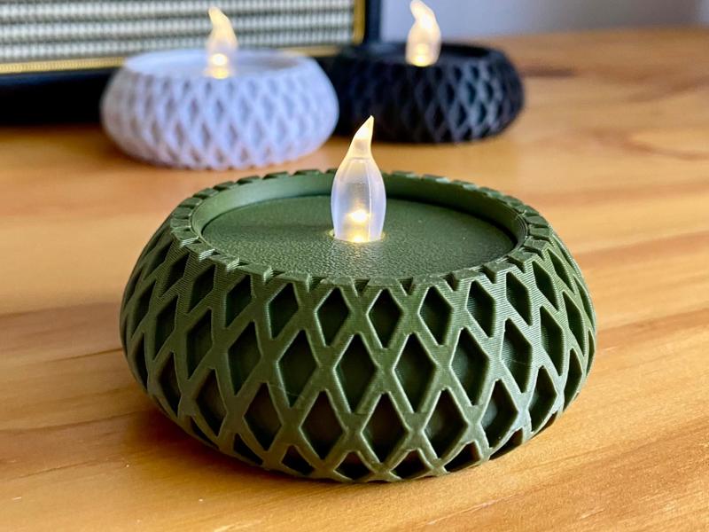 Stylish Tea Light Holder v3 - LED Tea lamp candle