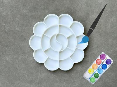 Large Petal Paint Palette – 18 Wells