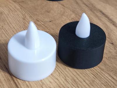 Black cover for tealight led candles
