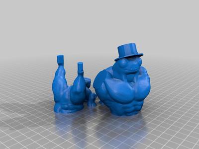 Fred the Frog but he is swole and fancy