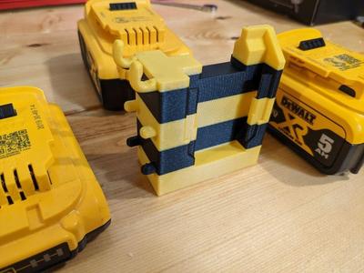 DeWalt pegboard dual battery holder