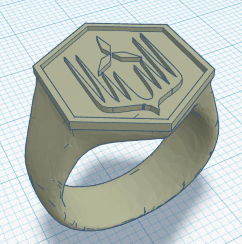 Cerberus Assembly Signet Hex Ring