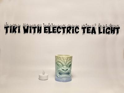 Tiki with electric tea light