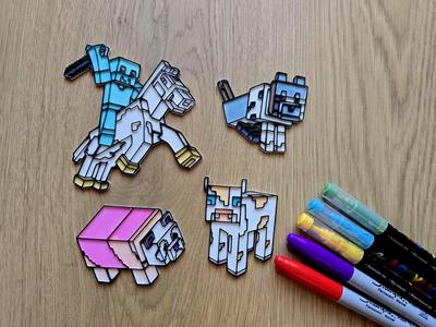 Minecraft DIY Coloring Set Craft Fun Gift Creative