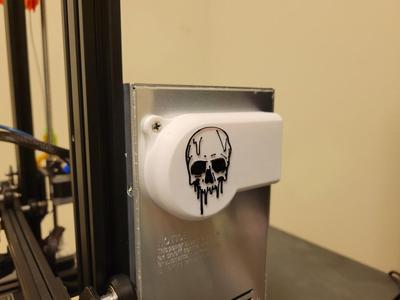 Ender 3 PSU fan silencer with skull