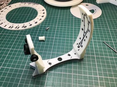 New Larger Curved Analemma Plate with Tiltable Nodus for use with 3 Original Heliochronometer Sundial Designs