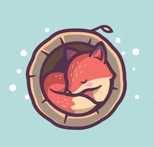 Sleeping Fox Keychain