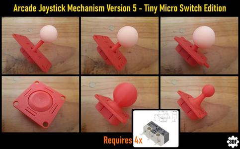 Arcade Joystick Mechanism V5 - Tiny Micro Switch Edition