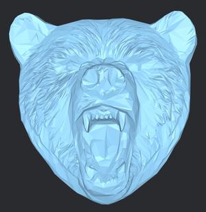 Growling Bear Head