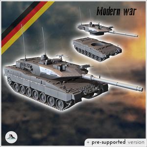 Leopard II 2 A7 German main battle tank - Cold Era Modern Warfare Conflict World War 3 RPG  Post-apo WW3 WWIII