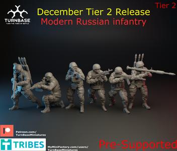 TurnBase Miniatures: Wargames- Modern Russian Infantry Pack