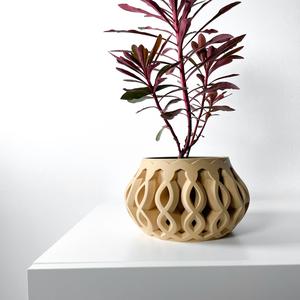 The Cylas Planter Pot with Drainage | Tray & Stand Included | Modern and Unique Home Decor for Plants and Succulents  | STL File