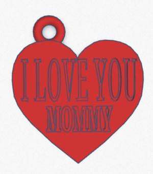 love mommy heart keychain