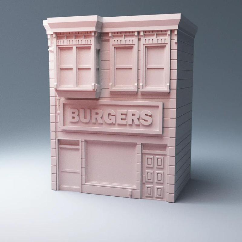 Urban Burger Restaurant Building 28mm