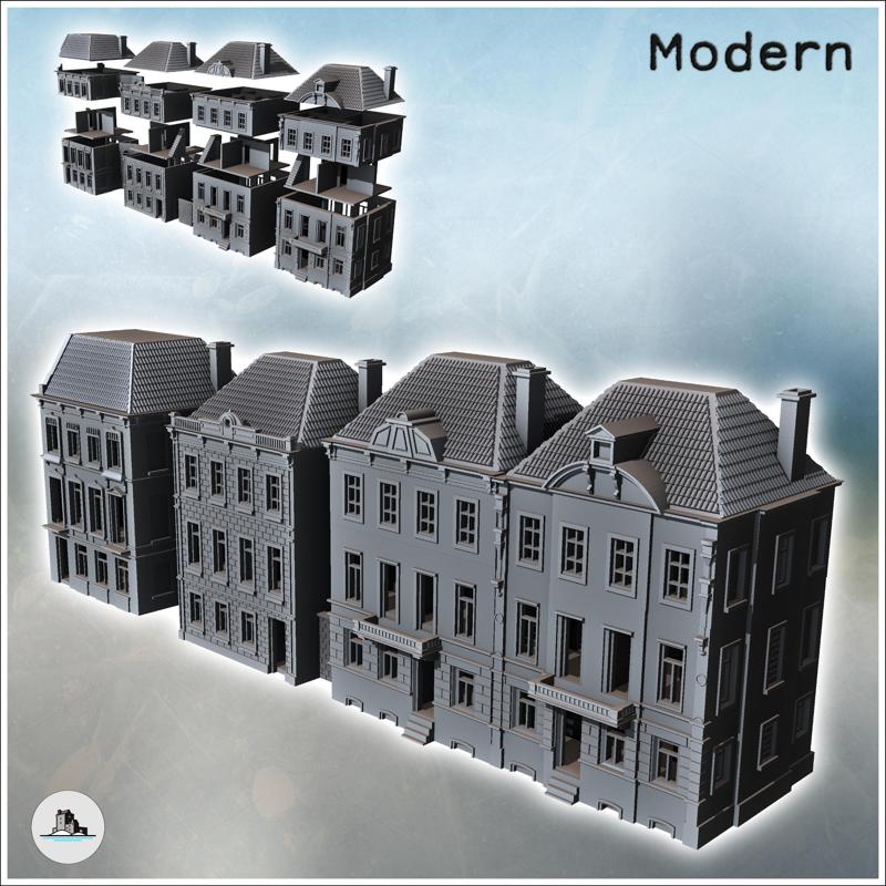 European House Set (Arnhem, Netherlands) (intact version) - Modern WW2 WW1 World War Diaroma Wargaming RPG Mini Hobby