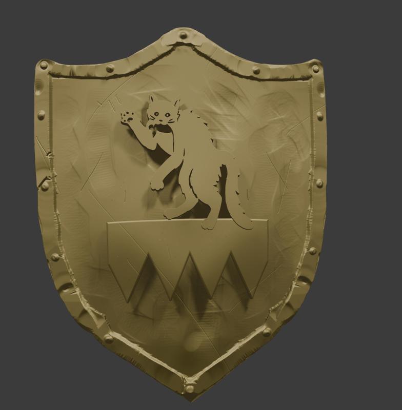 SHIELD AND EMBLEM "DARK CAT"