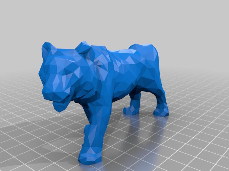 low poly tiger