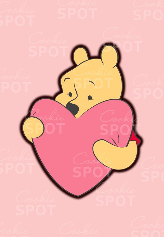 Winnie the Pooh with Heart Cookie Cutter