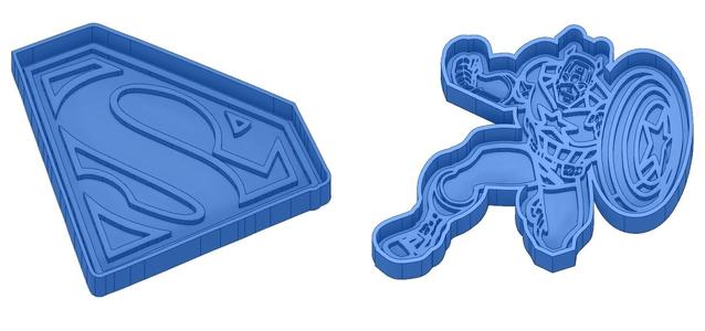 Biscuit Moulds - Captain América - Superman -Spiderman - Winnie the pooh - Cookie cutter- Biscui cutter