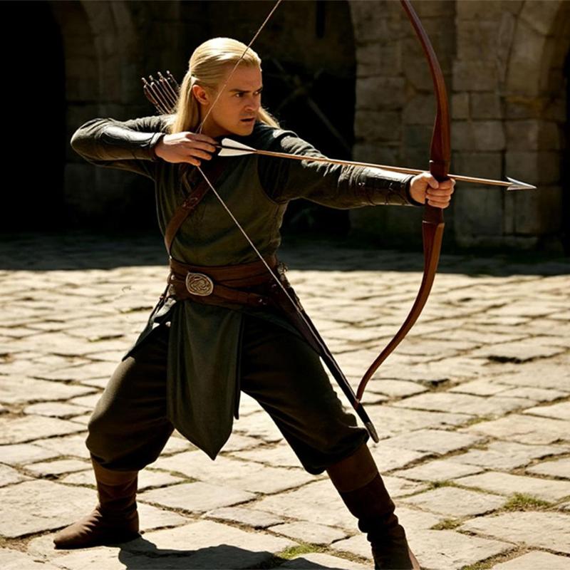 Elf archer Legolas in a fighting stance - 3D model