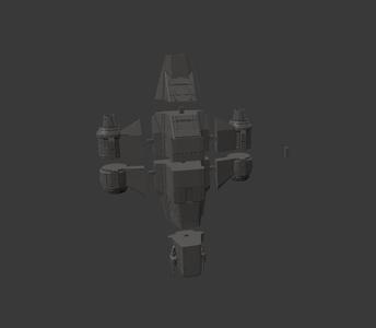 Razor Crest, sliced version with pegs