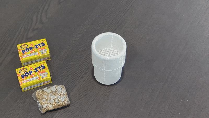 Poppers/Snappers Sifting Cup - No Supports needed