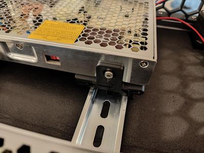 Perpendicular LRS DIN Rail Mounts for Voron Printers