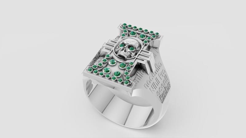 SKULL FACES RING 3d printable model