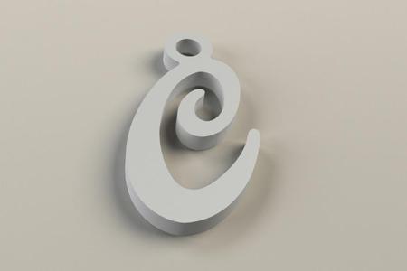 Key Ring Letter C