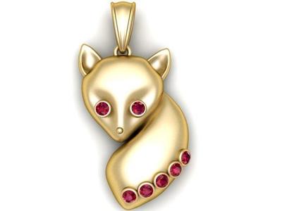 Fox Pendant 3D printable Model