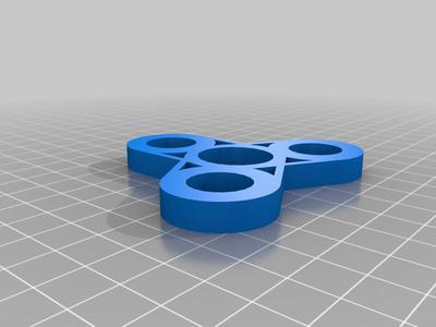 Fidget Spinner One Bearing Three Large Hex Nuts
