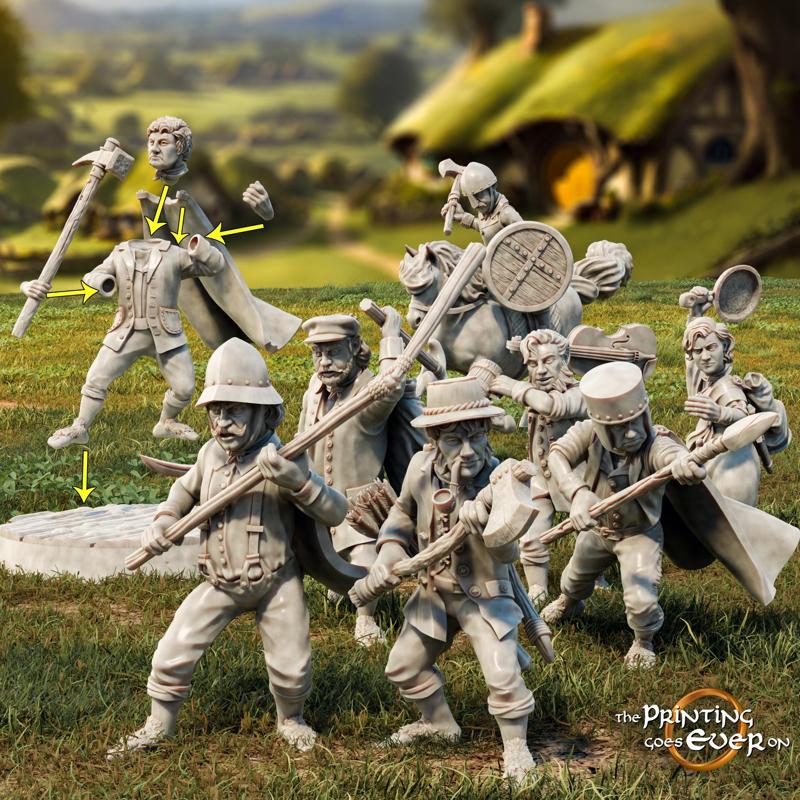 Modular Halfling Militia - Presupported