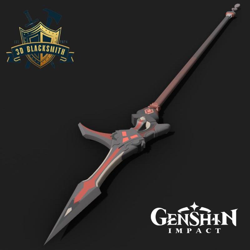 Genshin Impact Black Cliff Pole Spear Prop ( 1/1 Scale )