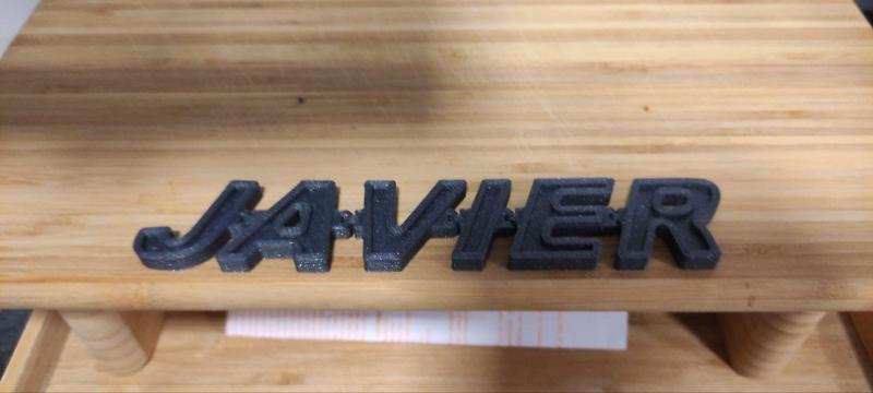 keychain articulated name JAVIER