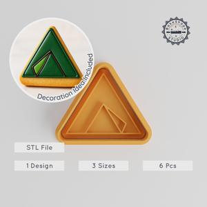 Tent Cookie Cutter & Stamp Set, Adventure & Camping Shelter, 6 Pc, Fondant & Cookies, S/M/L Sizes