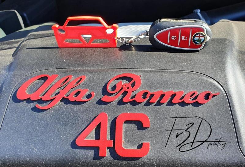 Alfa Romero 4C keychain by Fr3dprinting