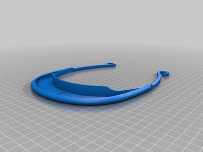 Easy 3D printed Face Shield extendend - trimmed, Now with Vents
