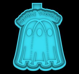 Double Trouble - Halloween Ghost - freshie mold - STL for silicone mold